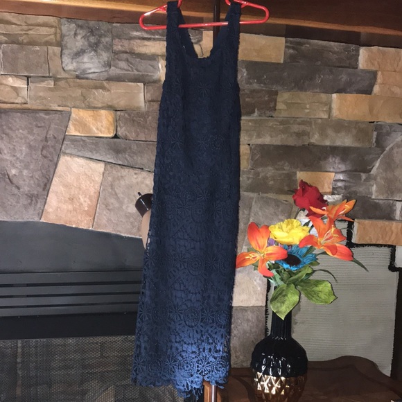 đź‘‹Hollister Navy Mini Dress size M - Picture 3 of 8